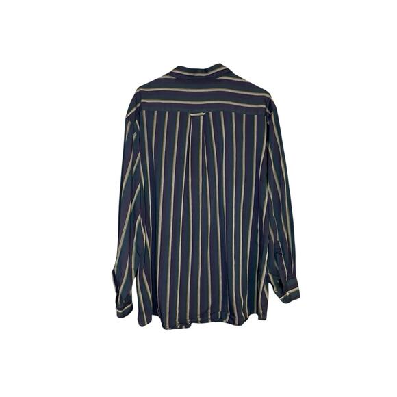 Vintage Wentworth Plus Size XXL Mens Long Sleeve Button Up Shirt Striped Office - Picture 2 of 6